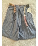 Susan Bristol Shorts Waist-Vintage 90s High Rise Pleated W/Belt-Pockets ... - $403.45 MXN
