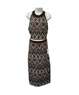 Mother Brown Midnight Walk Lone Star Halter Crop Top Sweater Skirt Set S... - $588.11 CAD