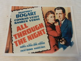 Humphrey Bogart Color Lobby Card Reprint All Through The Night  8x10 - $30.00