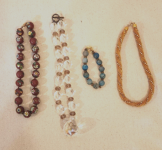 Four Costume Jewelry Necklaces Lot very nice - £19.41 GBP