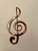Treble Clef - Copper Bronzed Plated Musical Note Music Metal Wall Accent 12&quot;x 6&quot; - £16.69 GBP