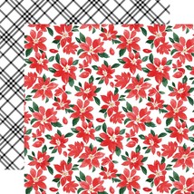 Merry Christmas Double-Sided Cardstock 12&quot;X12&quot;-Merry Medium Floral CBMCF12-2004 - £131.52 GBP