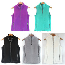 NWT Tangerine Women Front Zip Fleece Vest Black/Purple/White/Jade/Gray S... - £25.53 GBP