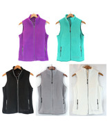 NWT Tangerine Women Front Zip Fleece Vest Black/Purple/White/Jade/Gray S... - $31.99