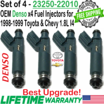 OEM Denso x4 Best Upgrade Fuel Injectors for 1998-1999 Toyota, Chevrolet 1.8L I4 - £81.48 GBP