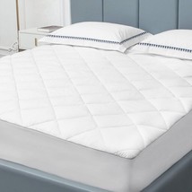Quilted Matress Pad Cotton Matress Cover Protector Breathable Noiseless Fitted - £63.30 GBP+