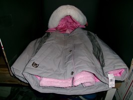 2 Piece 7/8 Female Youth Coat Grey/Pink - £55.97 GBP