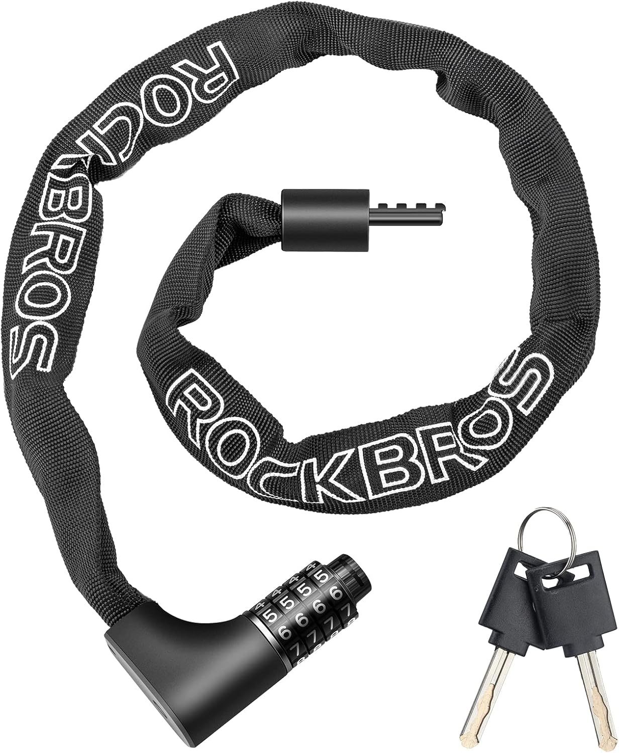 Rockbros Bike Chain Lock Heavy Duty Anti-Theft Bike Locks Chain, And Grill. - $29.74