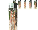Hawaiian Pin Up Girls D5 Lighters Set of 5 Electronic Refillable Butane  - $15.79