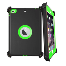 Heavy Duty Case With Stand BLACK/LIGHT Green For I Pad 6 2018 - £11.17 GBP