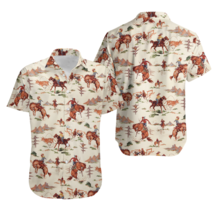 Western Cowboy Retro Cowboy Mens 3D All Over Print Hawaiian Shirt Size S-5XL - £12.43 GBP+