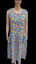 New Chambeli Cotton Floral Strapless Maxi Dress Sundress Size Small Vint... - $23.76