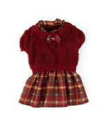 YOULY The Hipster Burgundy Plaid Dog Sweater Dress, X-Small - $331.64 MXN