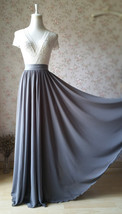 GRAY Wedding Skirt and Top Set Plus Size Two Piece Bridesmaid Skirt and Top image 1