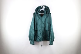 Vtg 90s Eddie Bauer Mens Medium Blank Full Zip Hooded Windbreaker Jacket... - $738.87 MXN
