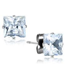 LO3315 - High polished (no plating) Stainless Steel Earrings with AAA Gr... - $421.92 MXN