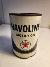 Vintage Havoline Motor Oil Can FULL. - £20.57 GBP