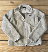 patagonia women’s fleece full zip jacket size S Ivory HG - £41.33 GBP
