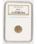 2006 1/10 ML G $5 Or American Eagle Classé Par NGC Comme MS70 - $734.91 CAD