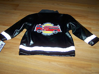 Size 24 Months Boyz Wear by Nannette Black Fireman Fire Chief Jacket Coat New - $30.00