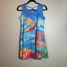 Kai Wahine Hawaiian Dress Small Coral Honu Tank Aloha Maui Vacation Beac... - $385.04 MXN