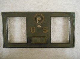 Old Brass US Post Office COMBINATION PO Box  ( NO GLASS ) - £23.55 GBP