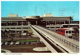 Vintage Spediti &quot; Tampa Internazionale Jetport Terminal &quot; Florida Cartolina 1976 - £22.18 GBP