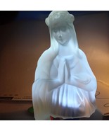 Virgin Mary -  Madonna - Frosted Satin Glass Statue - 6 1/2 &quot; Tall      ... - $617.33 MXN