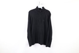 Vtg The North Face Mens Medium Faded Spell Out Wool Blend Knit Half Zip Sweater - £34.81 GBP