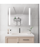 36 x 30 inch Medicine Cabinet with LED Vanity Mirror, Anti-Fog, Dimmable - £388.66 GBP