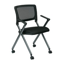 Office Star FC Series 2-Pack Folding Nesting Chairs with Breathable Mesh and Pad - $467.99