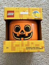 LEGO Pumpkin Jack O Lantern Storage Head Small Halloween - £23.36 GBP