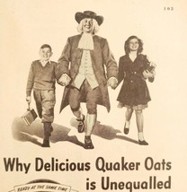1947 Quaker Oats Hot Cereal Oatmeal Boots Advertisement Breakfast DWNN22 - $19.99