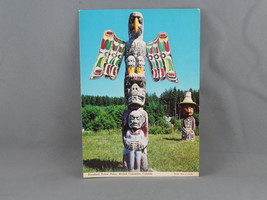 Vintage Postcard - Kwakiutl Totem Poles Alert Bay - Alex Wilson Productions - £11.71 GBP