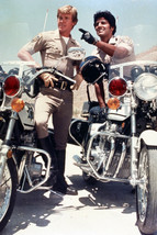 Larry Wilcox Erik Estrada Chips Classic Pose By Motorbikes TV 18x24 Poster - $23.99