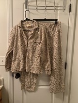 2-Piece Meg &amp; Lilly Women&#39;s Leopard Print Pajama Pant Set Size Large - $39.29