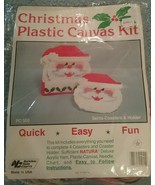Christmas Plastic Canvas Kit Pc500 Santa Coasters&amp;Holder National Yarn C... - £19.14 GBP
