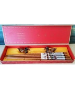 NEW China Chopsticks Beijing 2 Sets w/ box wood, wood chopsticks, duck h... - £7.14 GBP