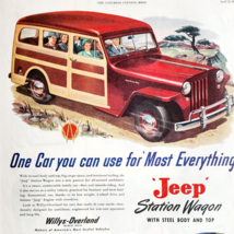 1947 Willys Overland Jeep Station Wagon Advertisement Automobilia Ohio D... - $748.01 MXN