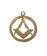 9K Gold Masonic Pendant Watch Fob Cooper Brothers Birmingham - $98.95