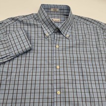 Peter Millar Plaid Mens Button Down long sleeve Shirt size medium Blue - £12.68 GBP