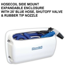 Hosecoil Side Mount Expandable Enclosure W/25&#39; Blue Hose, Shutoff Valve - £145.10 GBP