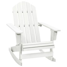 Garden Rocking Chair Wood White - £48.55 GBP