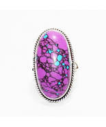 PURPLE TURQUOISE Gemstone Ring, Birthstone Ring, 925 Sterling Silver Rin... - £27.85 GBP