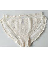 Women EX M&amp;S CREAM sumptuously Lace super soft High Leg Knickers size 6 ... - £5.37 GBP