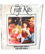 Vintage Brother &amp; Sister Doll Craft Kits By Better Homes &amp; Gardens 1988 - £45.34 GBP