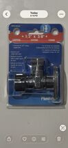 PLUMB PAK 1/2 OD x 3/8 OD Quarter Turn Angle Shut-Off Valve #PP61PCLF - $7.95