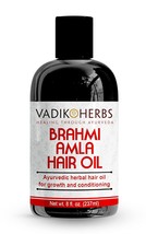 Brahmi Amla Hair Oil (8 oz) Ayurvedic herbal hair growth oil and hair co... - £32.76 GBP