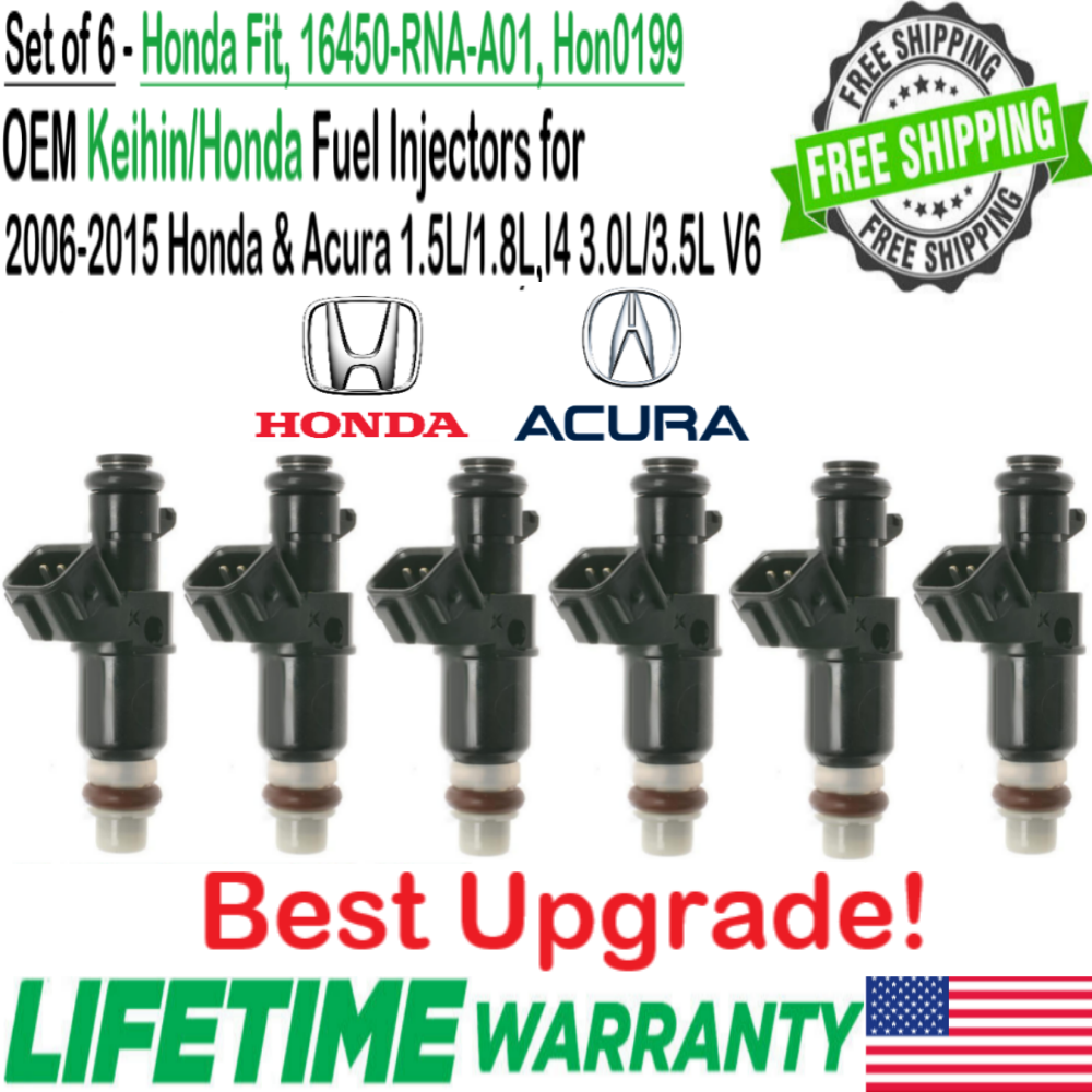 Primary image for OEM 6 Pieces Honda Best Upgrade Fuel Injectors for 2005-2011 Honda Pilot 3.5L V6