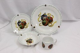 Atico Yuletide Traditions Christmas Ornaments  4 Piece Place Setting Xmas - $13.71